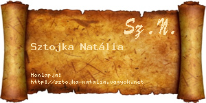 Sztojka Natália névjegykártya